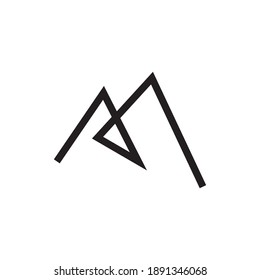 vector de diseño de logotipo de letra M