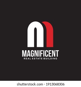 plantilla de vector de diseño de logotipo de letra M