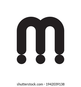 vector de diseño de logotipo de letra M