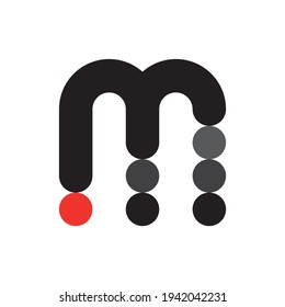 M letter logo design vector