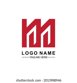 M letter logo design vector template