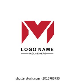 M letter logo design vector template