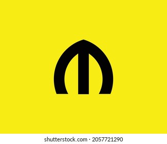 plantilla de vector de diseño de logotipo de letra M