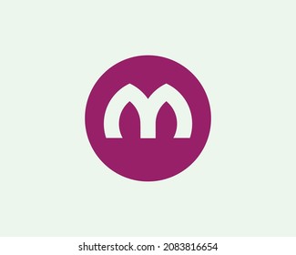 plantilla de vector de diseño de logotipo de letra M