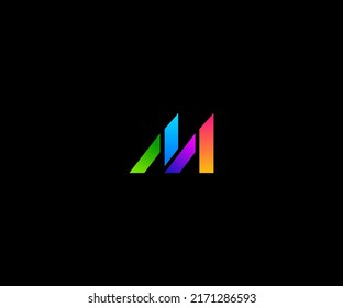 Plantilla vectorial de diseño de logotipo de letra M