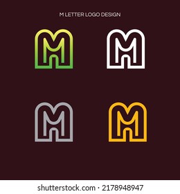 Formato vectorial de diseño de logotipo de letra M