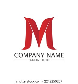 M letter logo design vector identity icon sign 