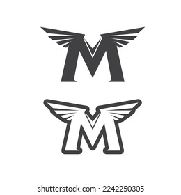 Símbolo de icono de identidad vectorial de diseño de logotipo de letra M 