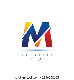 M Letter Logo Design Vector Icon Symbol Illustration