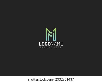M letter logo design vector illustration