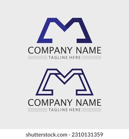 M-Buchstaben Logo Design Vektorsymbol-Symbol 