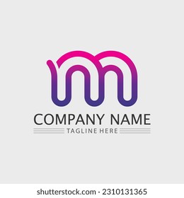 M-Buchstaben Logo Design Vektorsymbol-Symbol 