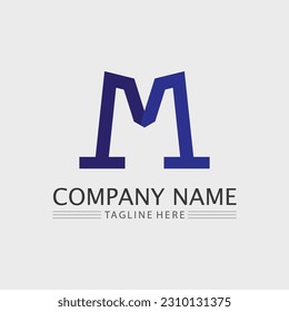 M letter logo design vector identity icon sign 