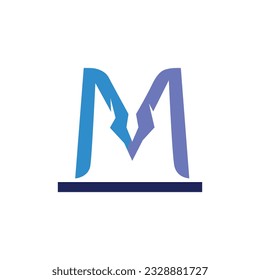 M letter logo design vector identity icon sign