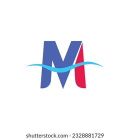 M letter logo design vector identity icon sign