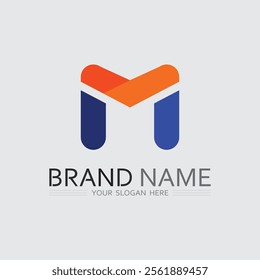 M letter logo design vector identity icon sign 