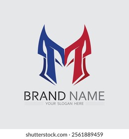 M letter logo design vector identity icon sign 