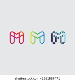M letter logo design vector identity icon sign 