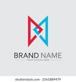 M letter logo design vector identity icon sign 
