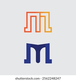 M letter logo design vector identity icon sign 