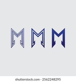 M letter logo design vector identity icon sign 