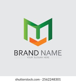 M letter logo design vector identity icon sign 