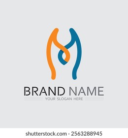 M letter logo design vector identity icon sign 