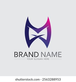 M letter logo design vector identity icon sign 