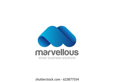 M Letter Logo design vector template.
Creative character friendly corporate style Logotype.