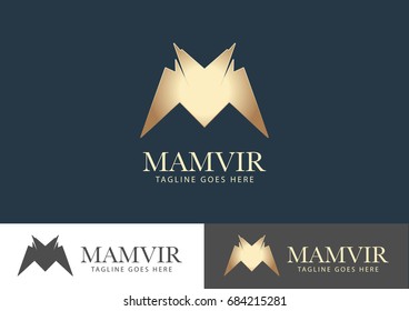 M Letter Logo Design Vector Template 