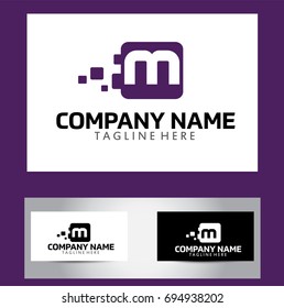 m Letter Logo Design Vector Business Card
