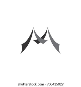M letter logo design vector