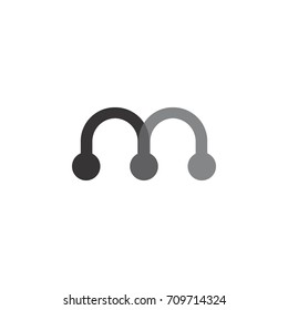 M letter logo design vector