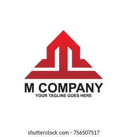M letter logo design vector template