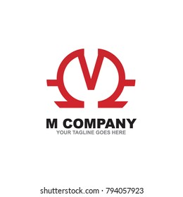 M letter logo design vector template eps 10