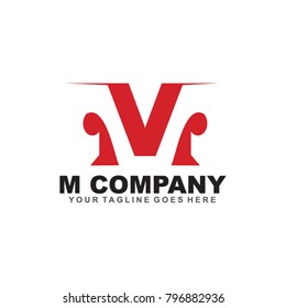 M Letter logo design vector template