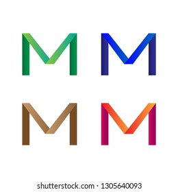 M Letter Logo, editable and printable perfect for use in a wide range of new media templates: Web Marketing Agency, Social Media Services Showcase, Online Marketing Apps, and Web.