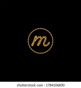 M letter logo emblem design