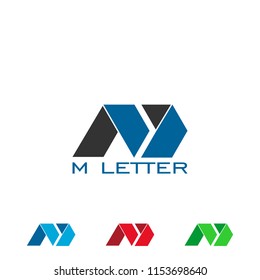 M letter logo. letter M flat logo graphic design.