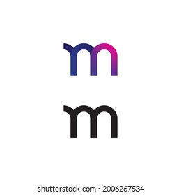 M Letra Logo M tipo de letra Plantilla de diseño de ilustración vectorial para identidad empresarial