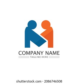 M Letter Logo and font  Template vector illustration design logo for business and identity