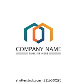 M Letter Logo and font  Template vector illustration design logo for business and identity