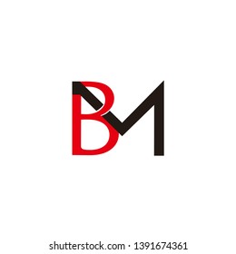 m letter logo font vector initial