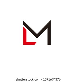 m letter logo font vector initial