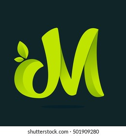 N Letter Logo Green Leaves Vector Stock Vector (Royalty Free) 501909388