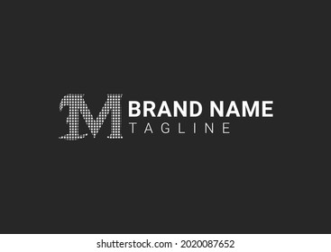 M letter logo and icon design template