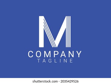M letter logo and icon design template