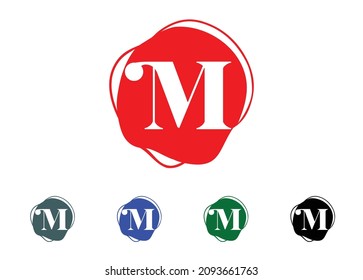 M letter logo and icon design template