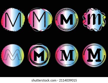 M letter logo and icon design bundle
