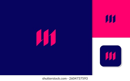 M letter logo icon design simple
